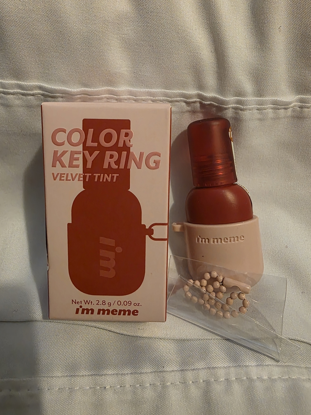 NEW I'M MEME COLOR KEY RING VELVET TINT MUTED PLUM